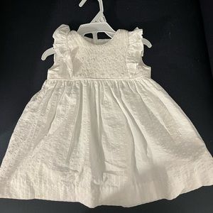 White seersucker dress perfect for the summer.